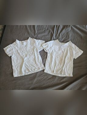 Children's Place White Cotton Short Sleeve Kids Tee Duo 4T